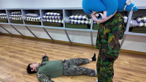 66.8kg - [클립]하루비 CPR 연습 [하루비X차쯔키X황원태 버보라 군대...